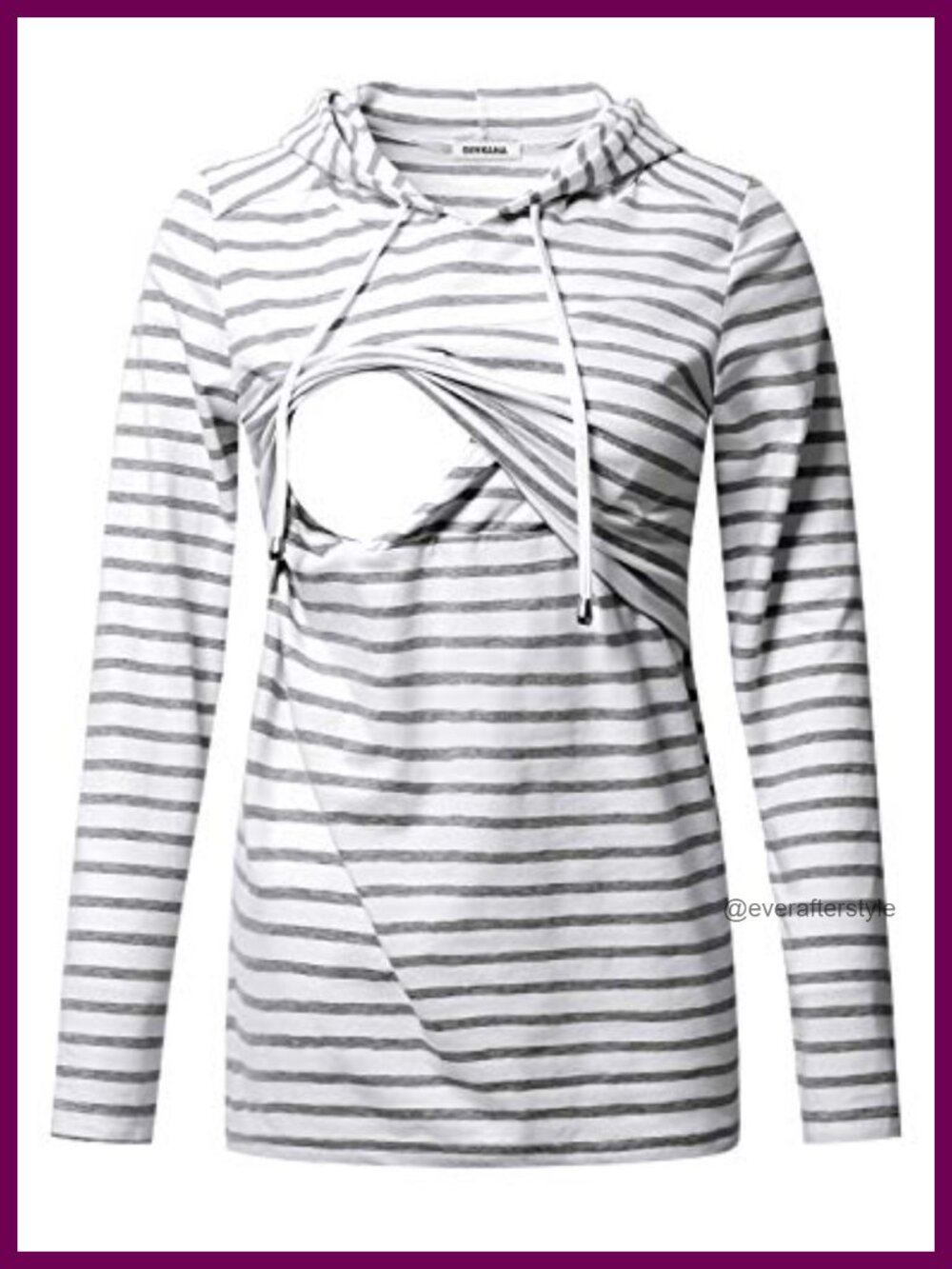 GINKANA Women's Nursing Hoodie Sweatshirt Long Sleeve Breastfeeding Maternity